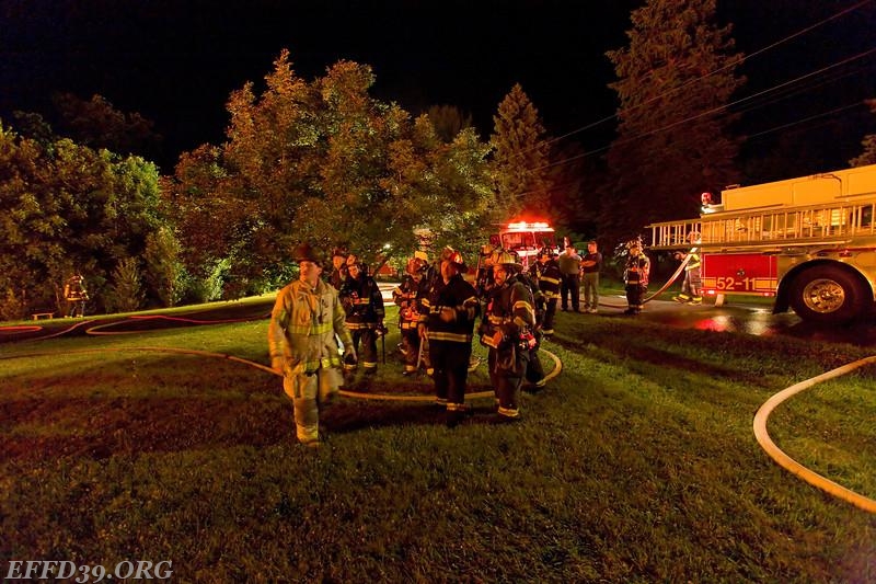 East Fishkill members went mutual aid to a fast moving fire to a neighboring Dept.  