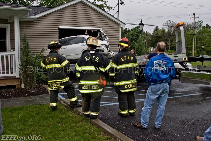 East Fishkill - Members respond to a car into a building no one was critically hurt. Quick actions from our members person was extricated from vehicale