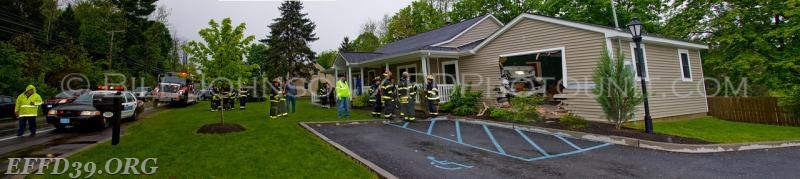 East Fishkill - Members respond to a car into a building no one was critically hurt. Quick actions from our members person was extricated from vehicale
