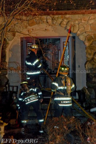 EF members worked quick to knock down a fire in the swis hamlet 