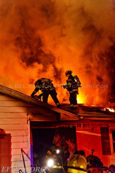 EF members cutting roof -10 degree night