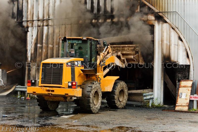East Fishkill - Members respond early morning fire at Royal Carting where they encountered the a garage filled with garbage and recycle trucks that where well involved multiple large caliber hand lines where stretched to stop thespread of fire to exposures