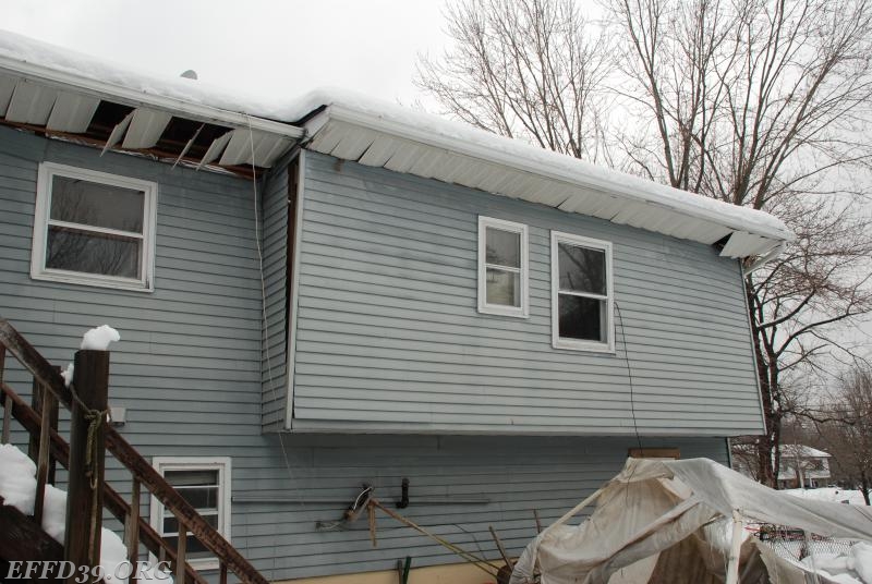 House collapse East Fishkill members evacuated home owner to safe area. 