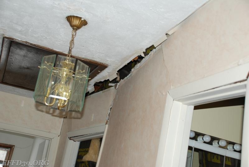 House collapse East Fishkill members evacuated home owner to safe area. 