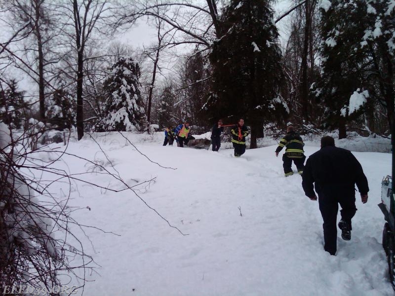 EF members rescue person from snow