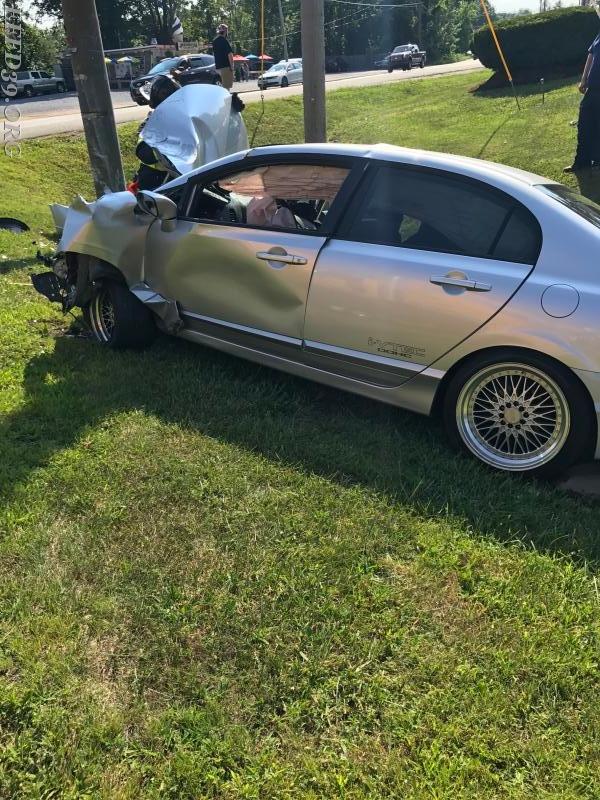 8/10/17  Motor  Vehicle Accident car in to a pole
