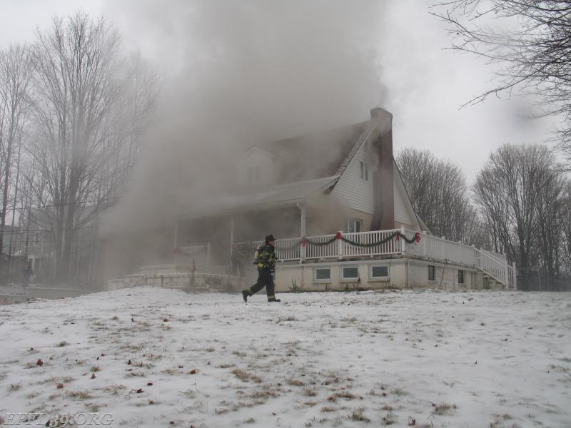 EF knock down working fire in large houes,