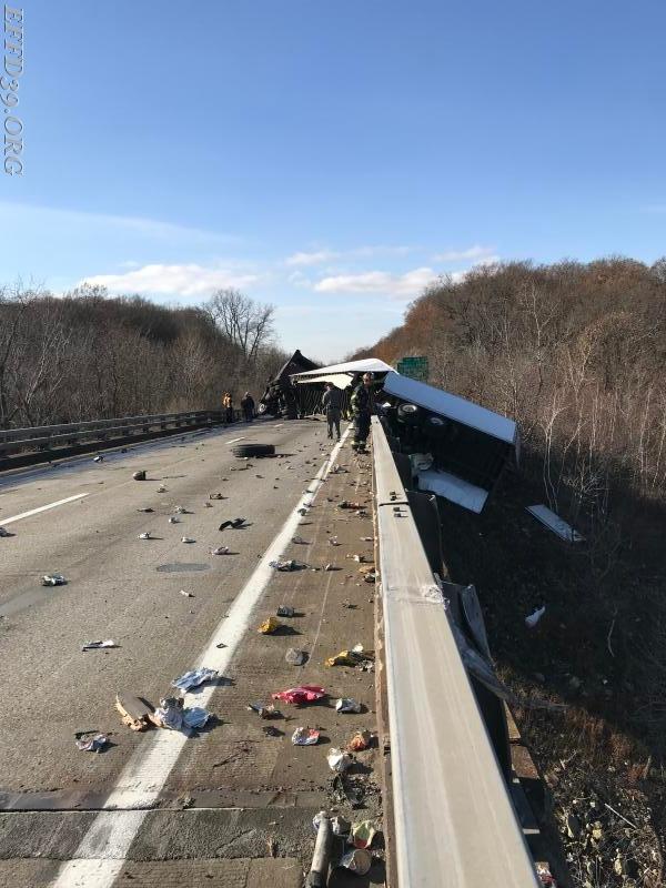 11/30/2017 I-84 trailer hang over bridge 