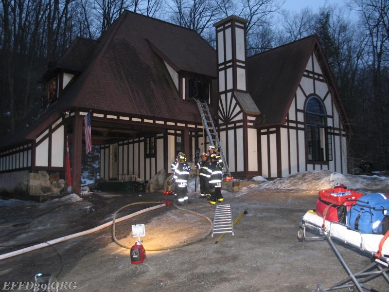EF stop a fire from destroying the house.