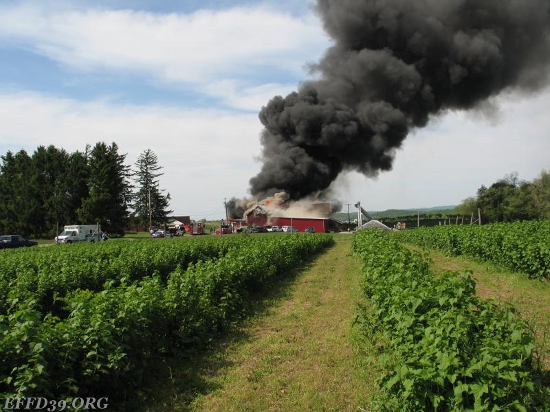 EF large barn fire