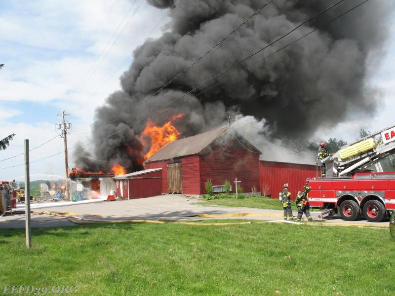 EF large barn fire