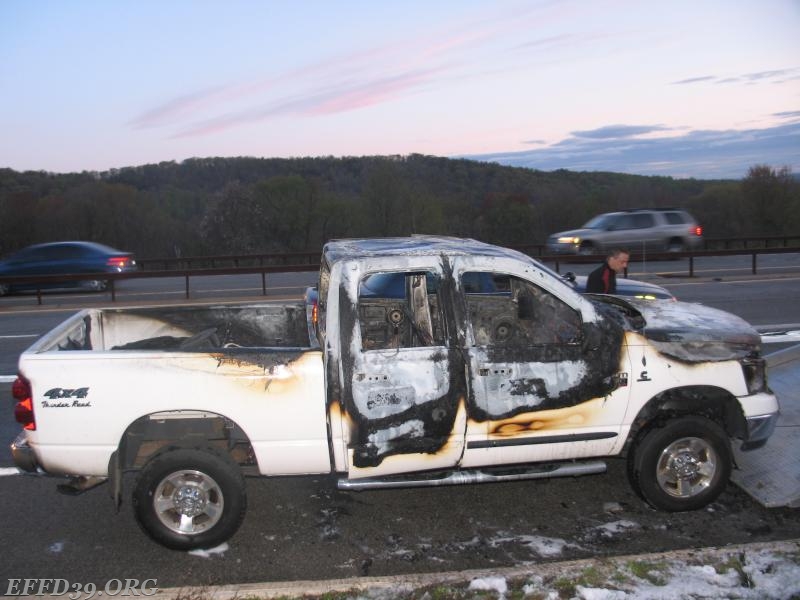 Car fire from  I 84