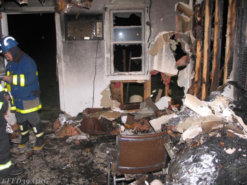 EF Worked fast to stop a fast moving fire in a garage