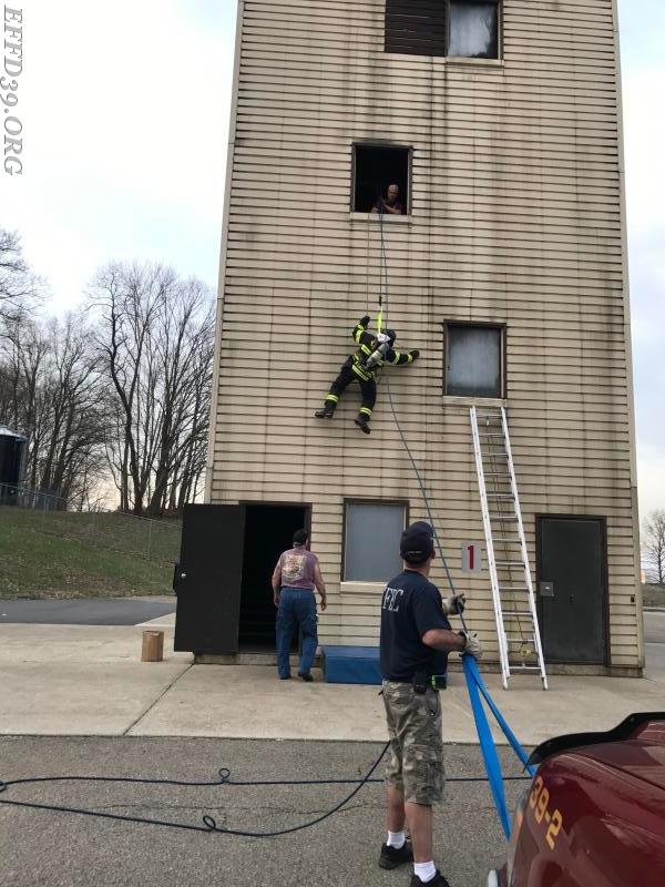 Bailout Training at East Fishkill training center.
The three instructors are all trained to keep our members safe.They are all Sr.members of the Dept. and Past Chiefs. 