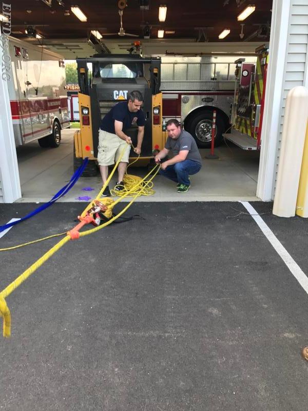 July 19 2017 Rope Ops. Training using multiple ways for Belay and Haul lines. 
